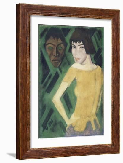 Maschka mit Maske. 1919 - 21-Otto Mueller-Framed Giclee Print