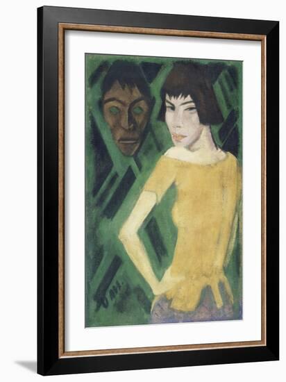 Maschka mit Maske. 1919 - 21-Otto Mueller-Framed Giclee Print