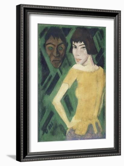 Maschka mit Maske. 1919 - 21-Otto Mueller-Framed Giclee Print