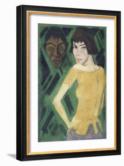 Maschka mit Maske. 1919 - 21-Otto Mueller-Framed Giclee Print