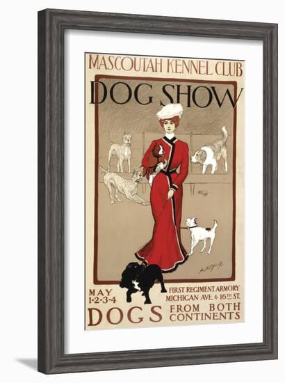 Mascoutah Dog Show Poster-null-Framed Art Print