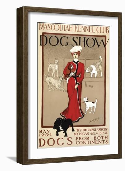 Mascoutah Dog Show Poster-null-Framed Art Print