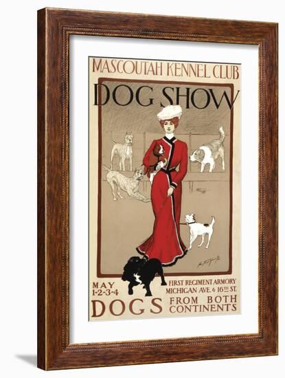 Mascoutah Dog Show Poster-null-Framed Art Print