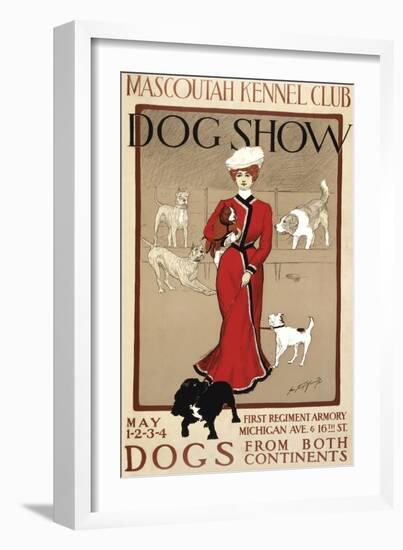 Mascoutah Dog Show Poster-null-Framed Art Print