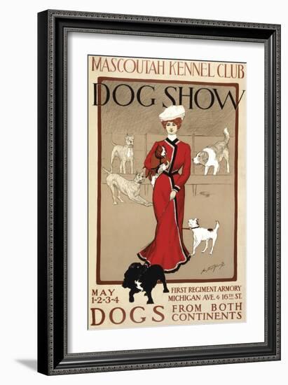 Mascoutah Dog Show Poster-null-Framed Art Print