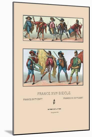 Masculine French Fashions of the Sixteenth Century-Racinet-Mounted Art Print