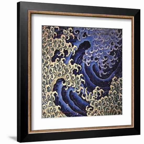 Masculine Wave (detail)-Katsushika Hokusai-Framed Art Print