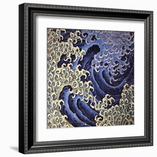 Masculine Wave (detail)-Katsushika Hokusai-Framed Giclee Print