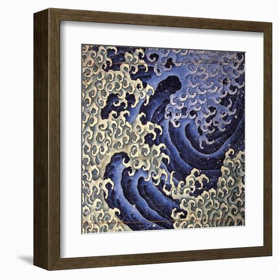 Masculine Wave (detail)-Katsushika Hokusai-Framed Giclee Print