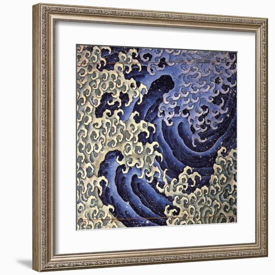 Masculine Wave (detail)-Katsushika Hokusai-Framed Giclee Print