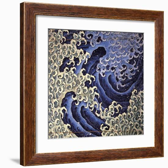 Masculine Wave (detail)-Katsushika Hokusai-Framed Giclee Print