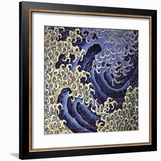 Masculine Wave (detail)-Katsushika Hokusai-Framed Giclee Print