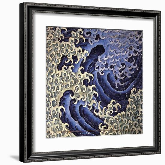 Masculine Wave (detail)-Katsushika Hokusai-Framed Giclee Print