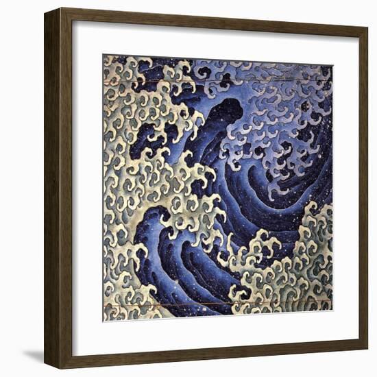 Masculine Wave (detail)-Katsushika Hokusai-Framed Giclee Print