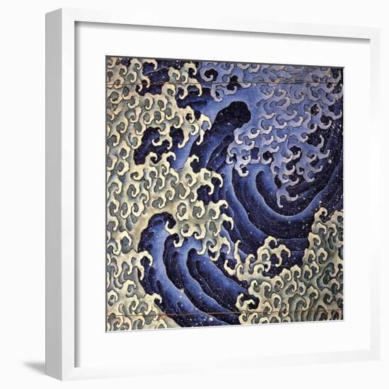 Masculine Wave (detail)-Katsushika Hokusai-Framed Giclee Print