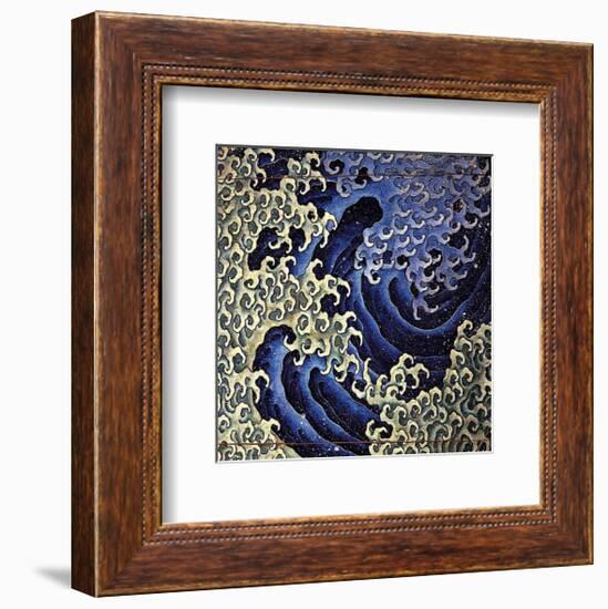 Masculine Wave (detail)-Katsushika Hokusai-Framed Art Print