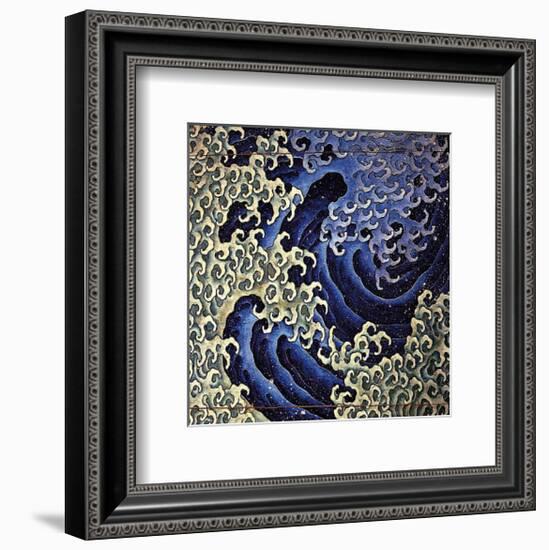 Masculine Wave (detail)-Katsushika Hokusai-Framed Art Print