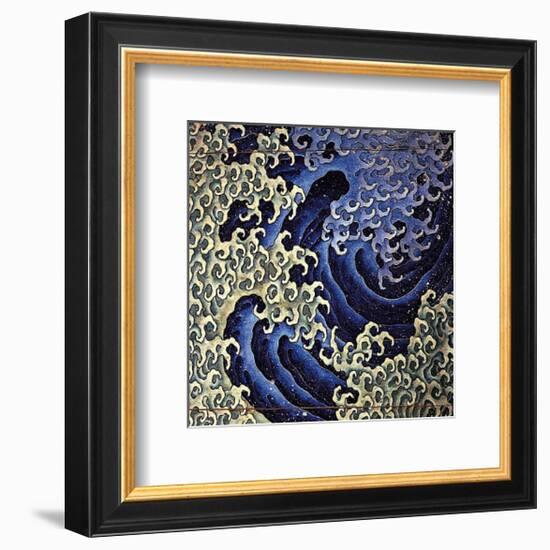 Masculine Wave (detail)-Katsushika Hokusai-Framed Art Print