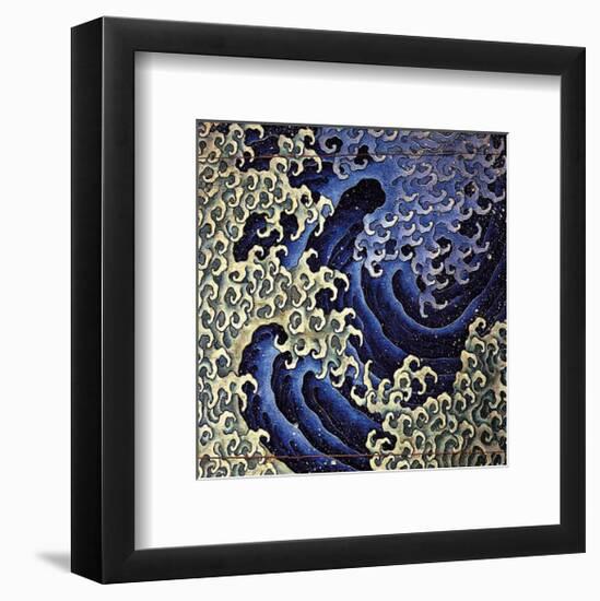 Masculine Wave (detail)-Katsushika Hokusai-Framed Art Print