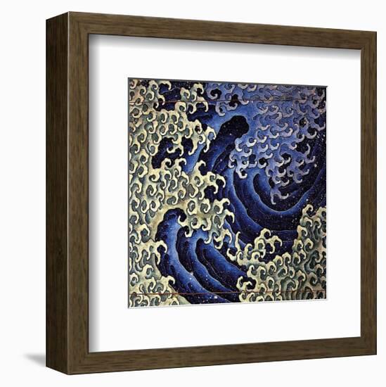 Masculine Wave (detail)-Katsushika Hokusai-Framed Art Print