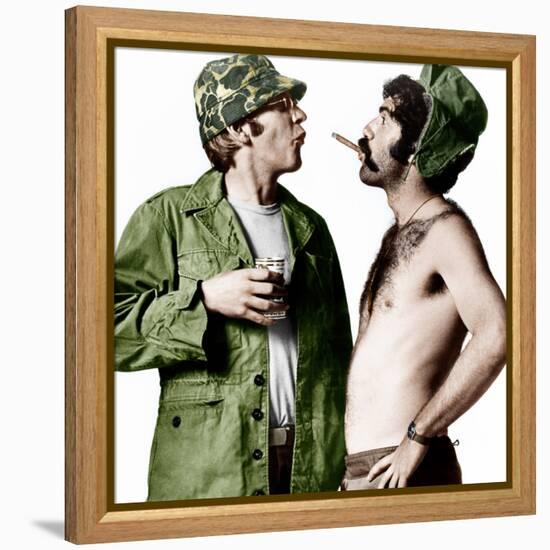 MASH, (aka M*A*S*H), from left: Donald Sutherland, Elliot Gould, 1970.-null-Framed Stretched Canvas