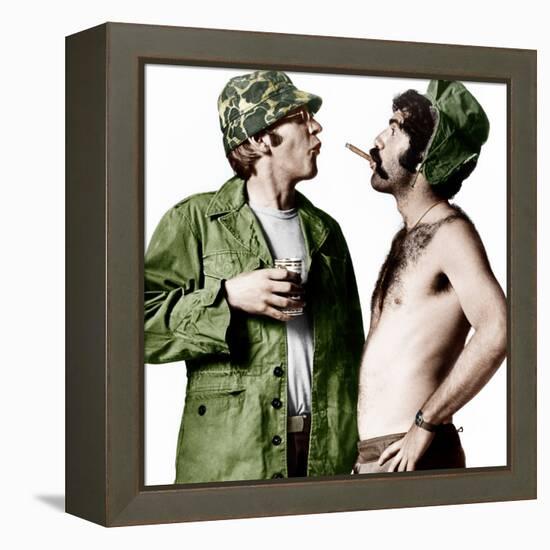 MASH, (aka M*A*S*H), from left: Donald Sutherland, Elliot Gould, 1970.-null-Framed Stretched Canvas