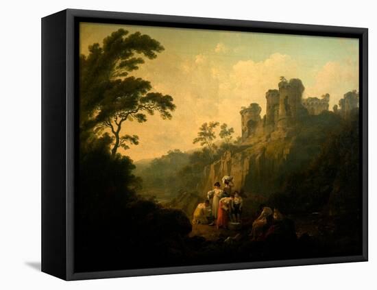 Masham Castle, North Yorkshire, 1811 (Oil on Canvas)-Julius Caesar Ibbetson-Framed Premier Image Canvas