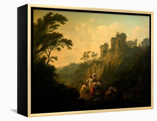 Masham Castle, North Yorkshire, 1811 (Oil on Canvas)-Julius Caesar Ibbetson-Framed Premier Image Canvas