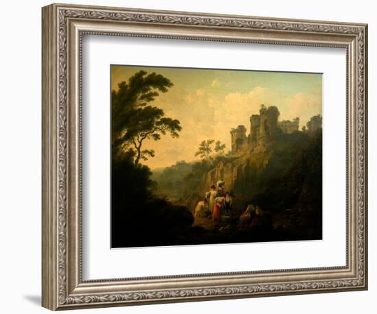 Masham Castle, North Yorkshire, 1811 (Oil on Canvas)-Julius Caesar Ibbetson-Framed Giclee Print