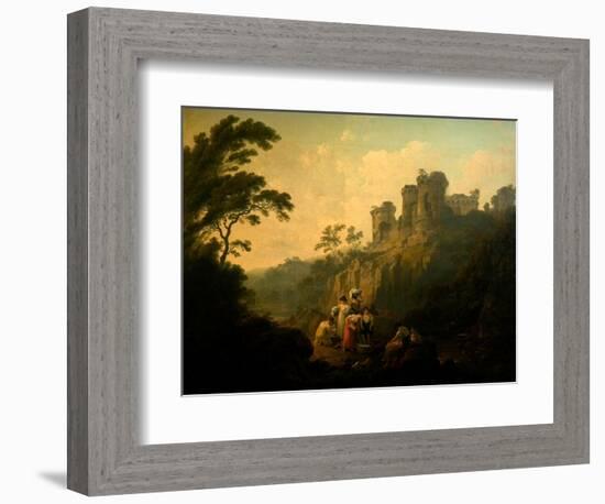 Masham Castle, North Yorkshire, 1811 (Oil on Canvas)-Julius Caesar Ibbetson-Framed Giclee Print