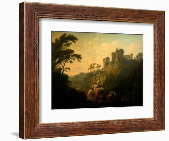 Masham Castle, North Yorkshire, 1811 (Oil on Canvas)-Julius Caesar Ibbetson-Framed Giclee Print