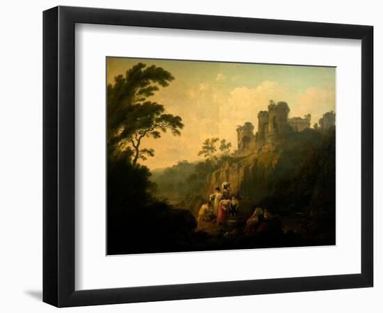 Masham Castle, North Yorkshire, 1811 (Oil on Canvas)-Julius Caesar Ibbetson-Framed Giclee Print