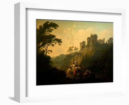 Masham Castle, North Yorkshire, 1811 (Oil on Canvas)-Julius Caesar Ibbetson-Framed Giclee Print