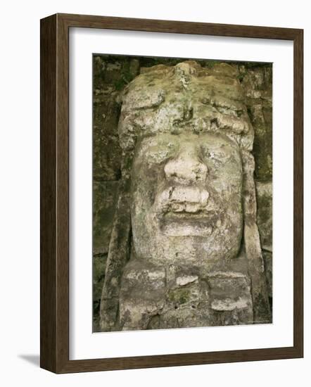 Mask 4M High, Structure P9-56, Lamanai, Belize, Central America-Upperhall-Framed Photographic Print