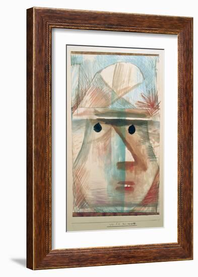 Mask - Comic Old Woman-Paul Klee-Framed Giclee Print