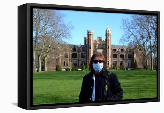 Mask, Covid-19, Wagner College, 2020, (Photograph)-Anthony Butera-Framed Premier Image Canvas