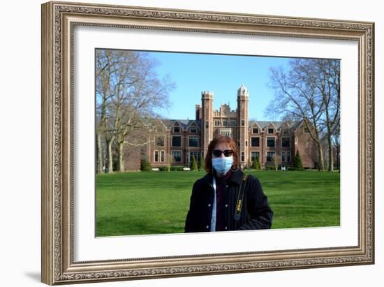 Mask, Covid-19, Wagner College, 2020, (Photograph)-Anthony Butera-Framed Giclee Print