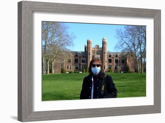 Mask, Covid-19, Wagner College, 2020, (Photograph)-Anthony Butera-Framed Giclee Print