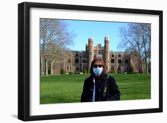 Mask, Covid-19, Wagner College, 2020, (Photograph)-Anthony Butera-Framed Giclee Print