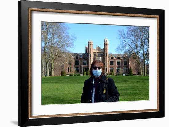 Mask, Covid-19, Wagner College, 2020, (Photograph)-Anthony Butera-Framed Giclee Print