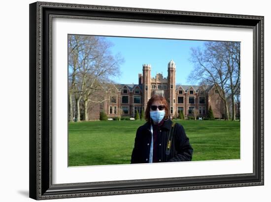 Mask, Covid-19, Wagner College, 2020, (Photograph)-Anthony Butera-Framed Giclee Print