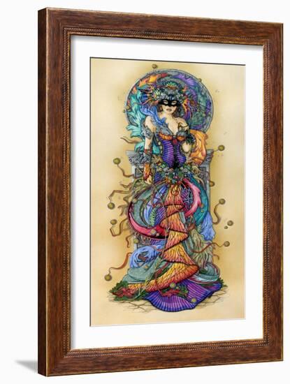 Mask of Colours I-Linda Ravenscroft-Framed Giclee Print