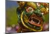 Mask of Dancer at Religious Festivity with Many Visitors, Paro Tsechu, Bhutan, Asia-Michael Runkel-Mounted Photographic Print