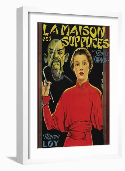 Mask of Fu Manchu "La Maison Des Supplices"-null-Framed Premium Giclee Print