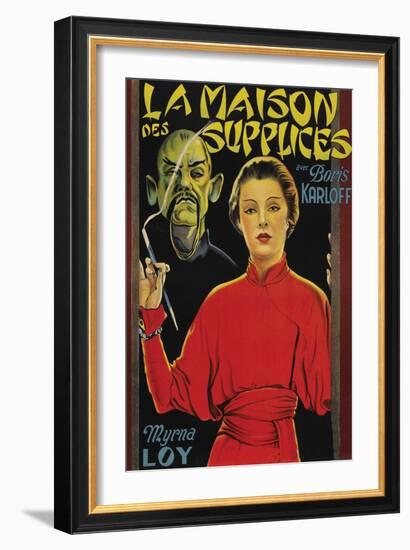 Mask of Fu Manchu "La Maison Des Supplices"-null-Framed Premium Giclee Print