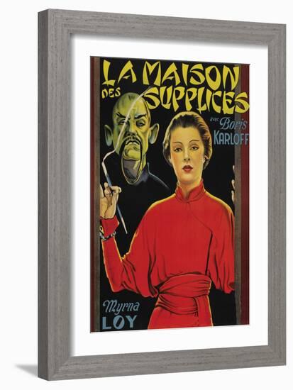 Mask of Fu Manchu "La Maison Des Supplices"-null-Framed Art Print