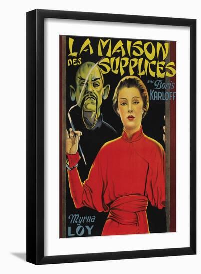 Mask of Fu Manchu "La Maison Des Supplices"-null-Framed Art Print