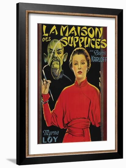 Mask of Fu Manchu "La Maison Des Supplices"-null-Framed Art Print