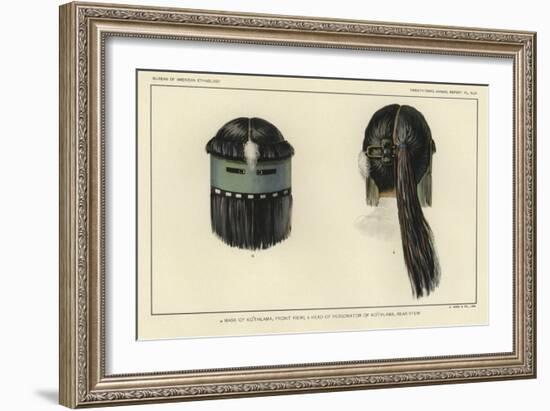 Mask of Kothlama, Front View; Head of Personator of Kothlama, Rear View-null-Framed Giclee Print