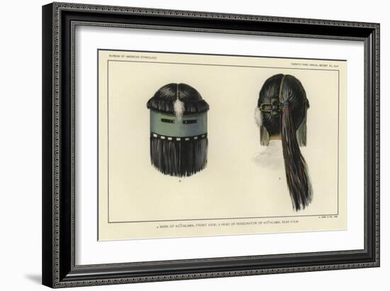 Mask of Kothlama, Front View; Head of Personator of Kothlama, Rear View-null-Framed Giclee Print